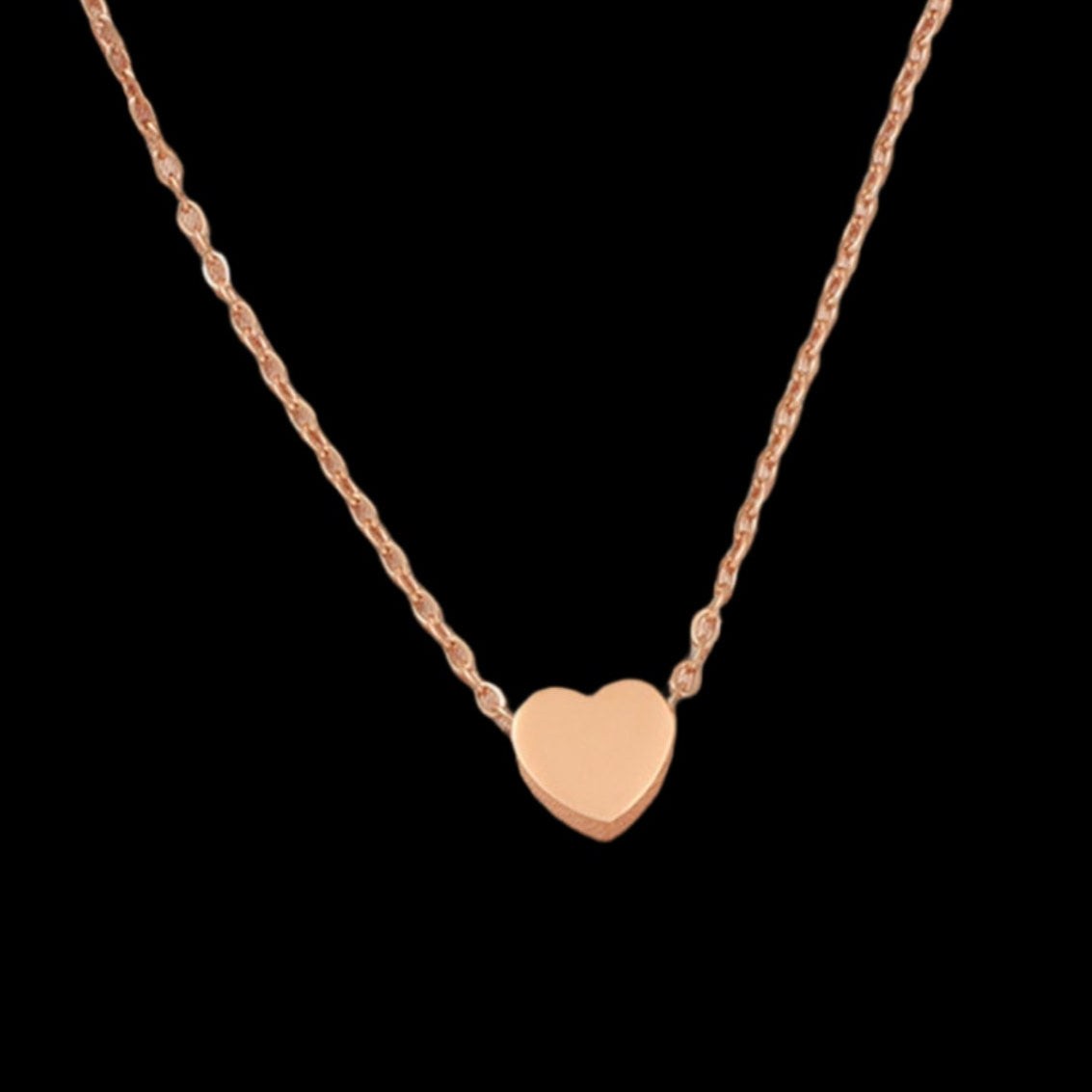 Fame Accessories Brushed Heart Pendant Necklace