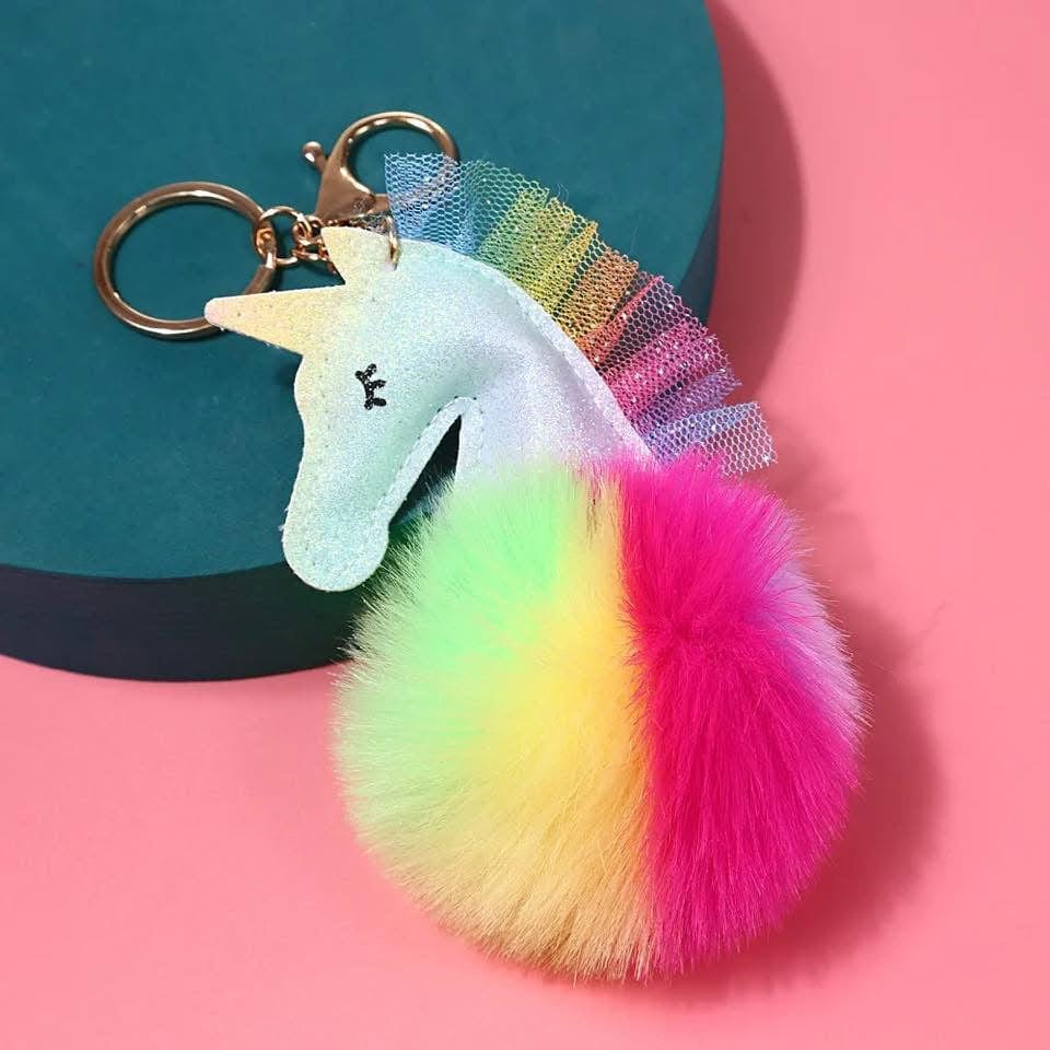 The Smiley Face Boutique Dream Puff Unicorn Keychain