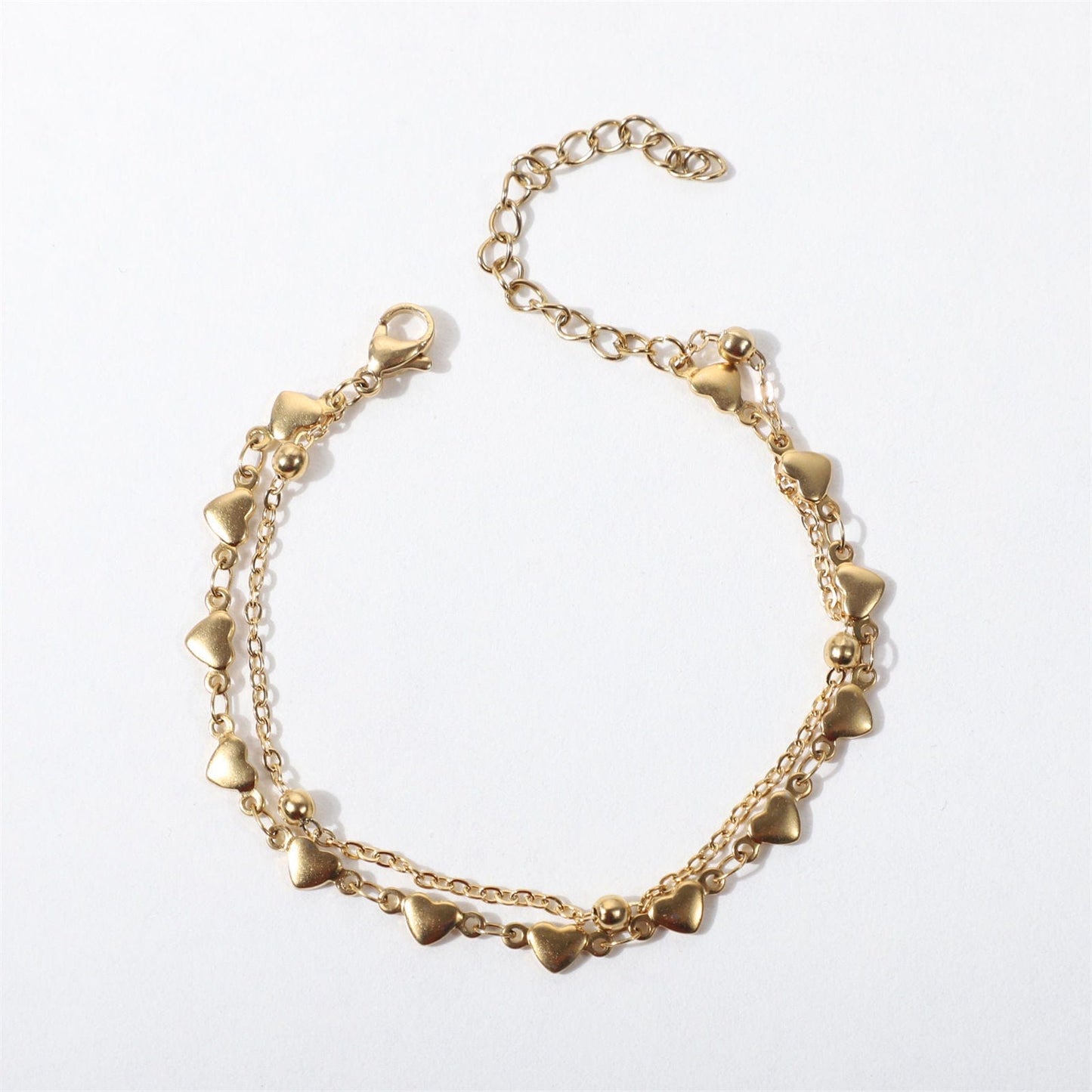 The Smiley Face Boutique π Gold Heart Layered Bracelet β Sweet & Chic! π