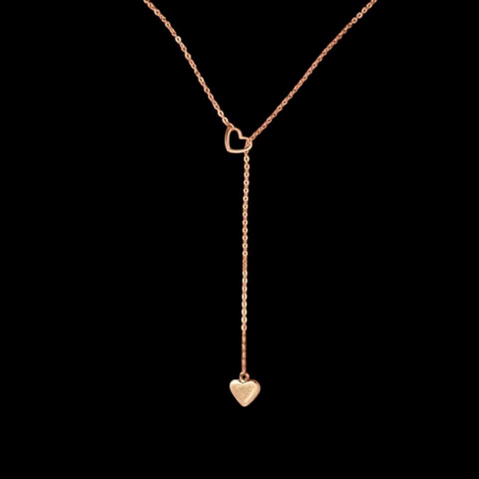 The Smiley Face Boutique Golden Heart Lariat Necklace