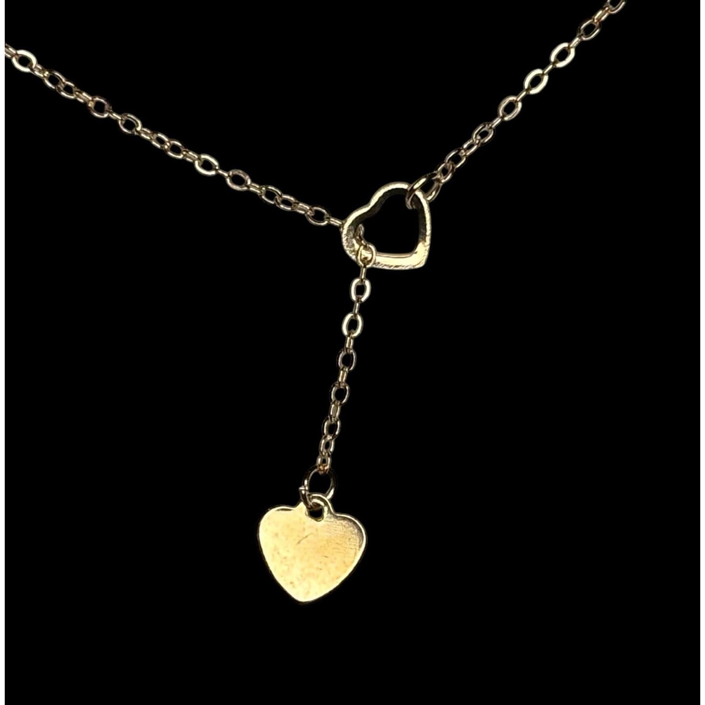 The Smiley Face Boutique Golden Heart Lariat Necklace