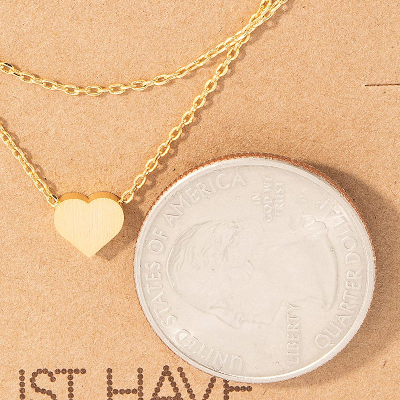 The Smiley Face Boutique π Layered Love: Gold-Dipped Heart Necklace π