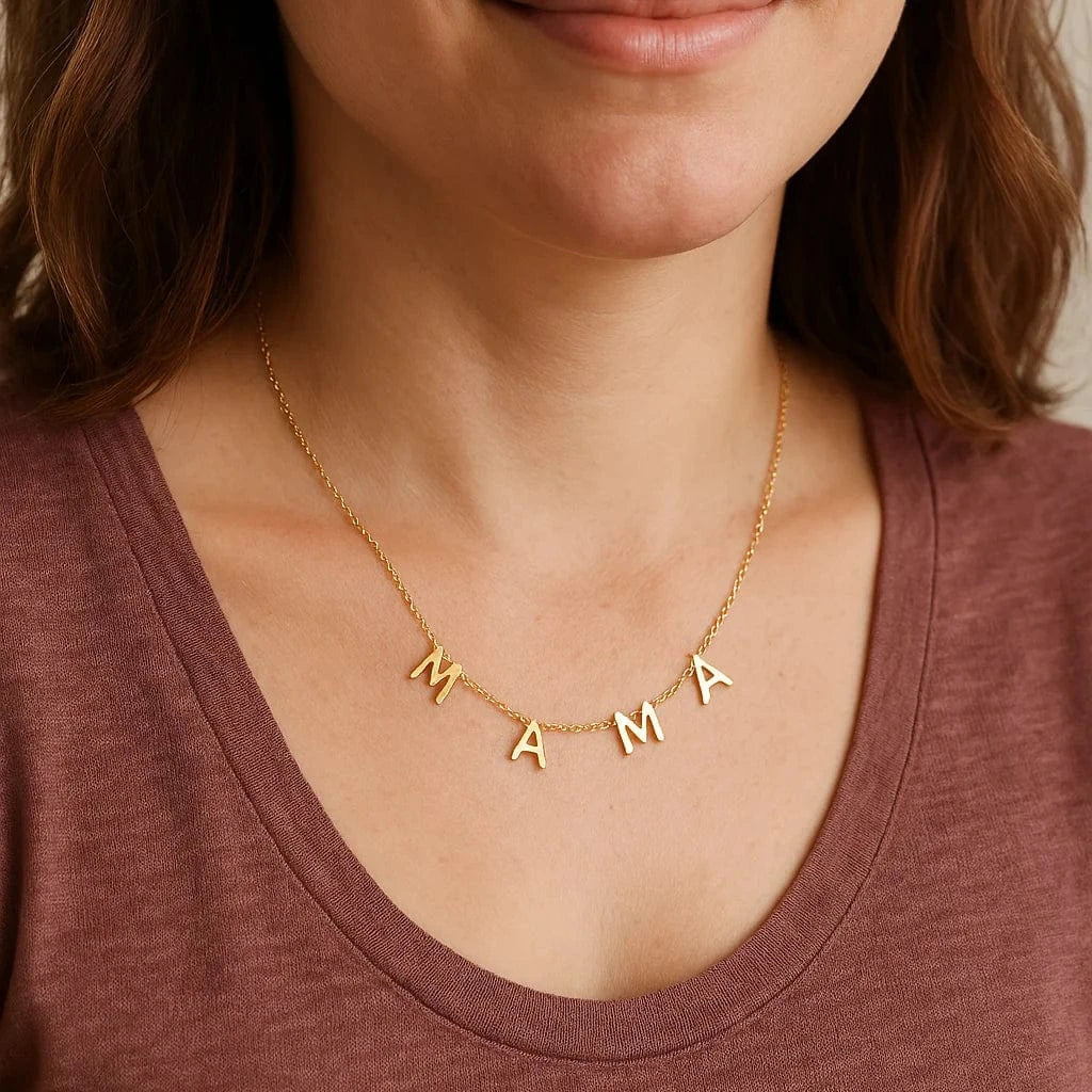 The Smiley Face Boutique ๐ MAMA Letter Necklace