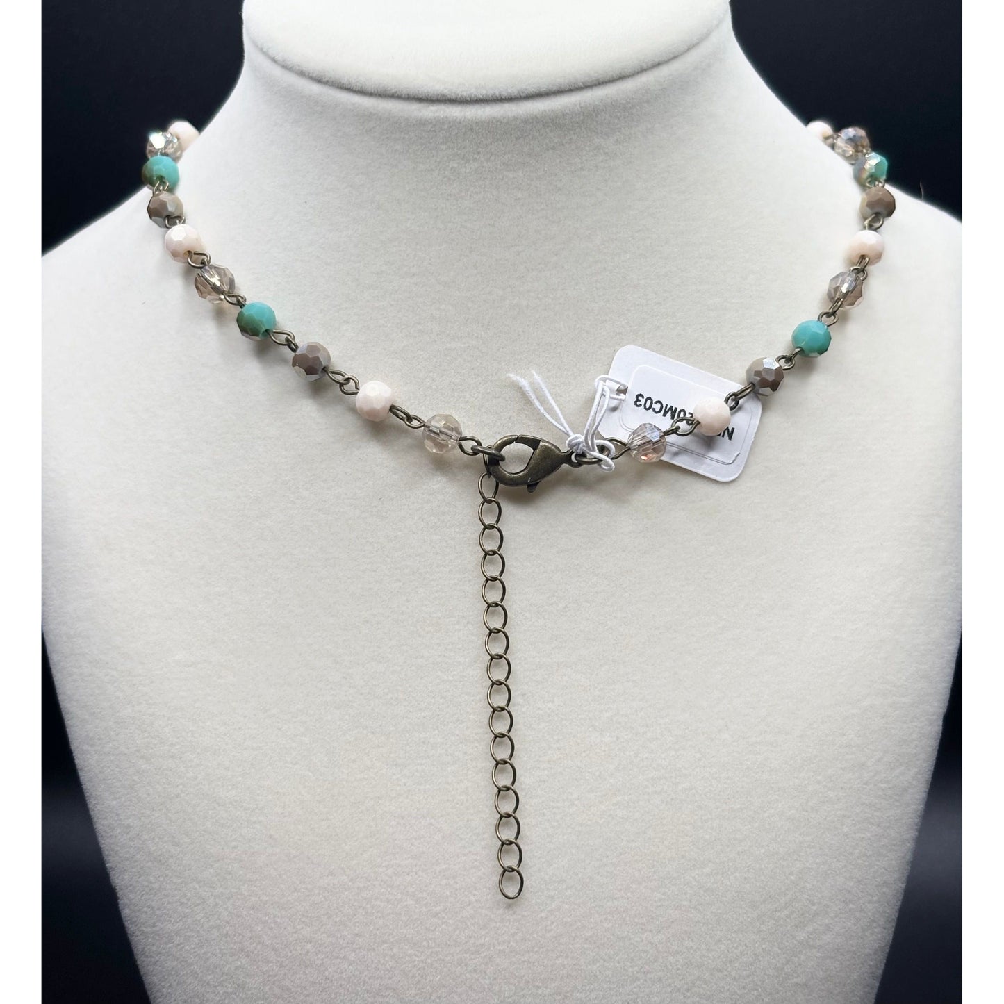 The Smiley Face Boutique Melania Clara Aqua & Blush Drop Necklace – Little Luxuries Collection