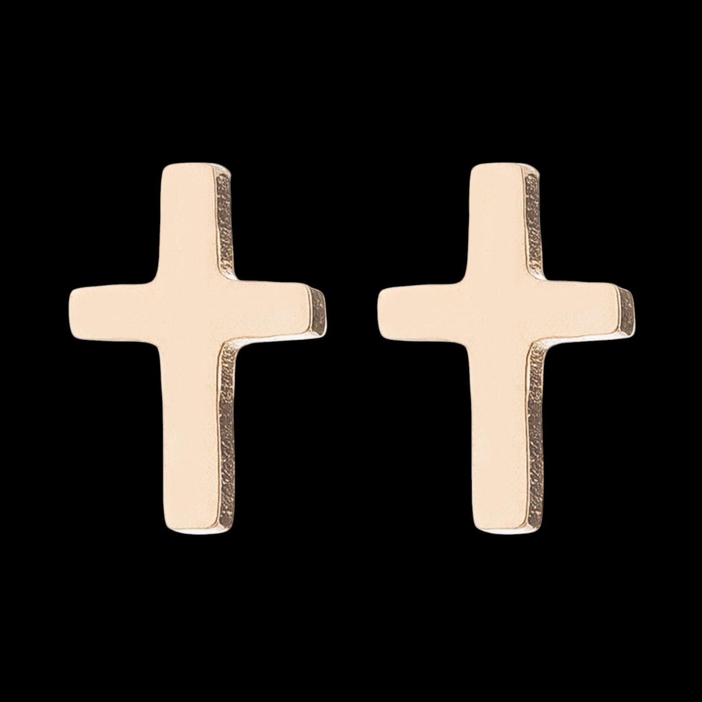 The Smiley Face Boutique ✨ Minimalist Gold Cross Stud Earrings – Chic & Timeless! ✨