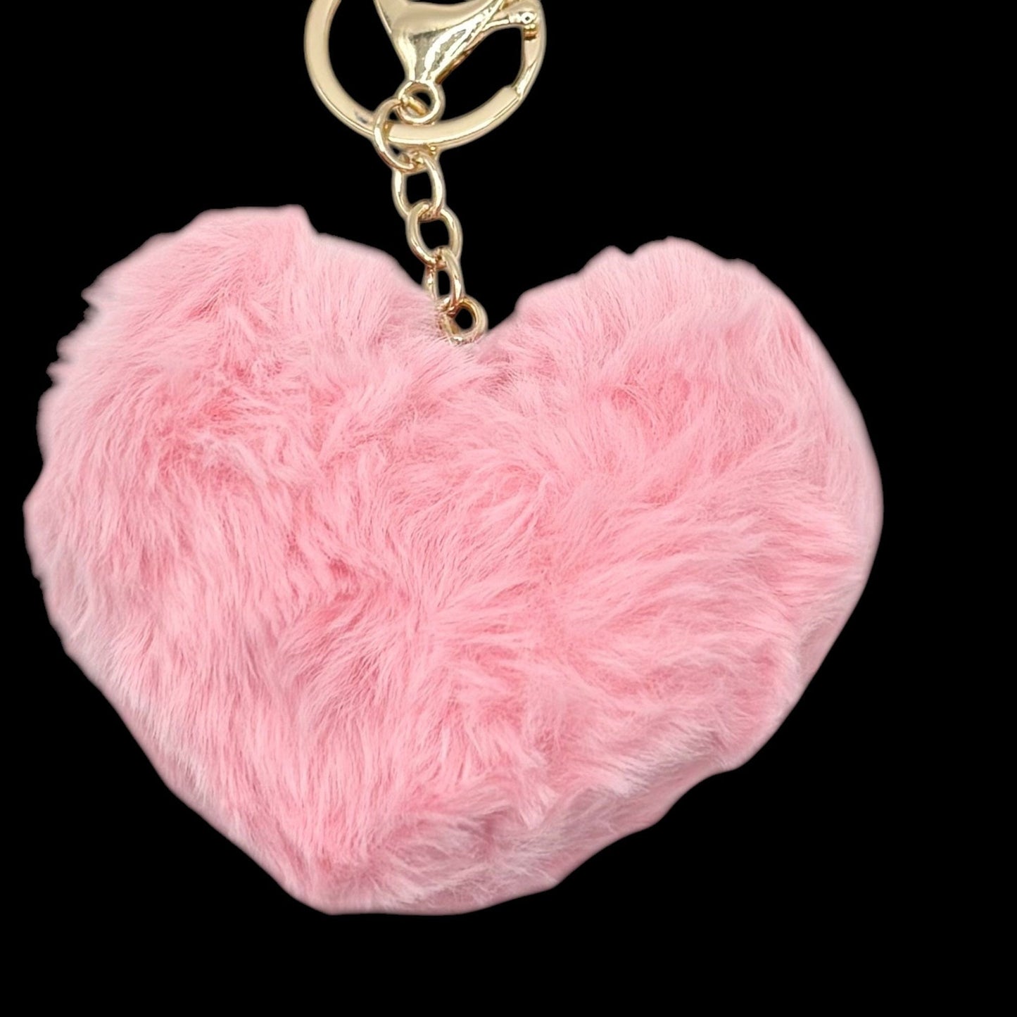 The Smiley Face Boutique Pink Fluffy Heart Keychain ππ