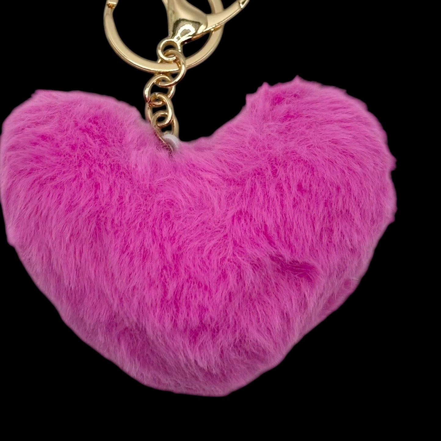 The Smiley Face Boutique Purple Fluffy Heart Keychain ππ