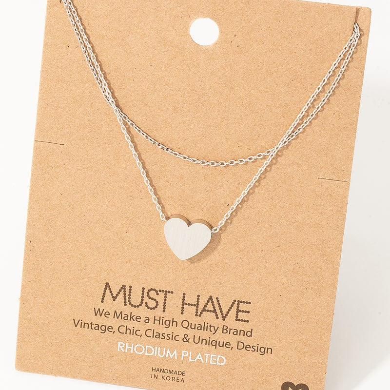The Smiley Face Boutique Silver π Layered Love: Gold-Dipped Heart Necklace π