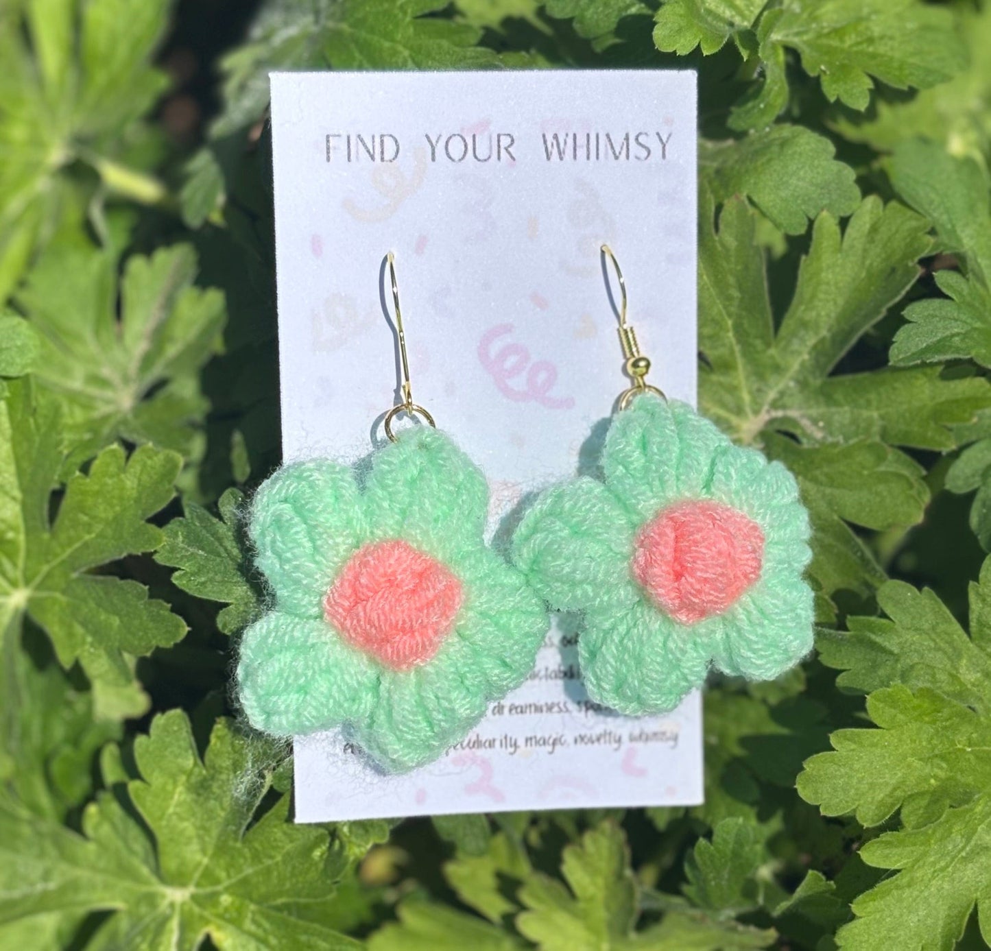 Whitney's Whimzees Handmade Flower Crochet Earrings