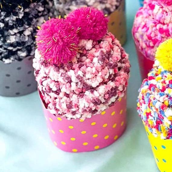 Daisy Dunes Cozy Cupcake Socks  Blue