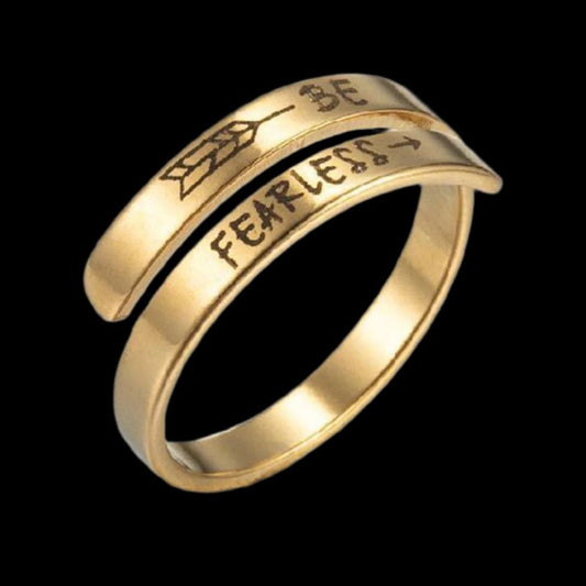 The Smiley Face Boutique Be Fearless Adjustable Ring