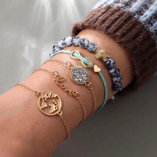The Smiley Face Boutique Friendship Bracelet Stack