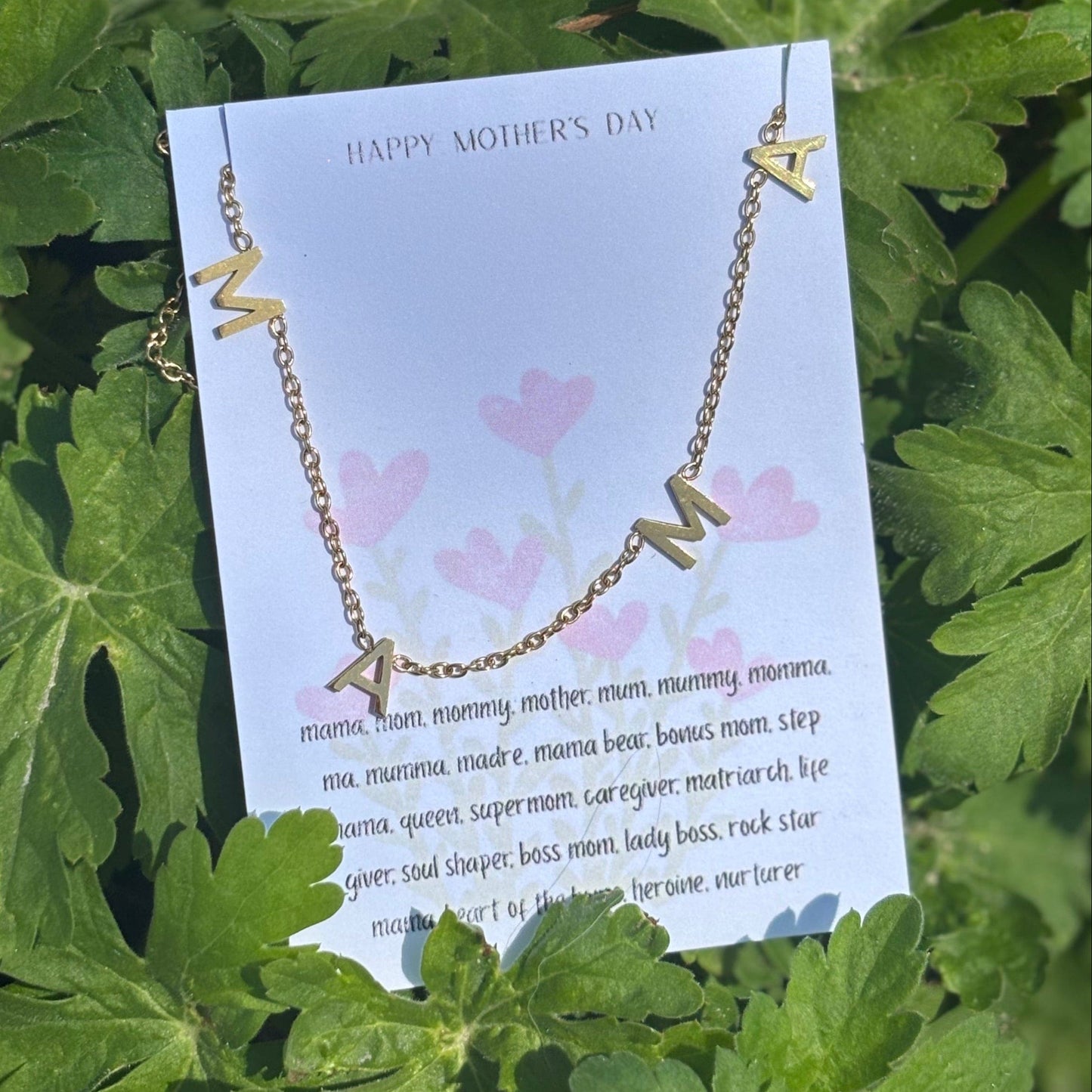 The Smiley Face Boutique Gold 💛 MAMA Letter Necklace