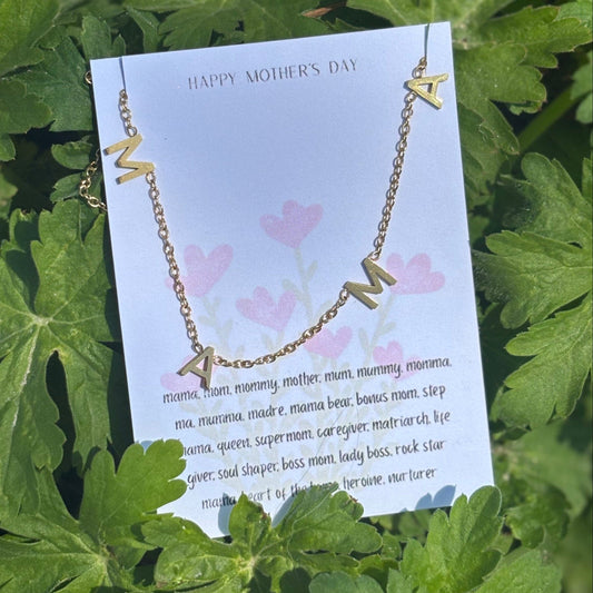 The Smiley Face Boutique Gold 💛 MAMA Letter Necklace