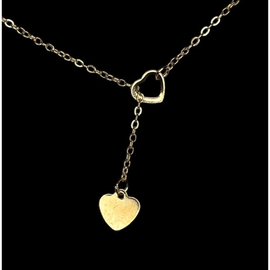 The Smiley Face Boutique Golden Heart Lariat Necklace