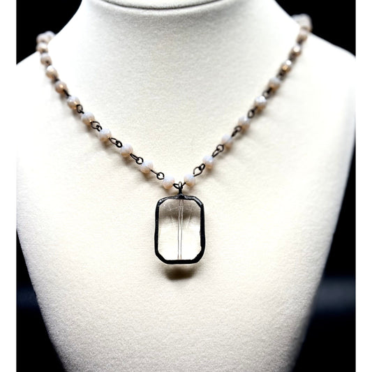 The Smiley Face Boutique Melania Clara Pink Crystal Pendant Necklace – Little Luxuries Collection