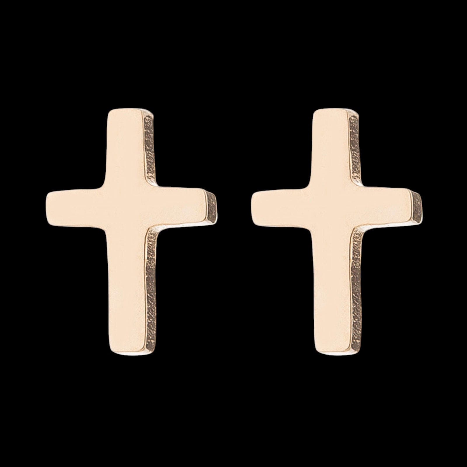 The Smiley Face Boutique ✨ Minimalist Gold Cross Stud Earrings – Chic & Timeless! ✨