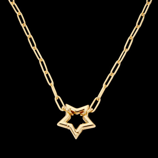 The Smiley Face Boutique ⭐ Shine Bright Star Pendant Necklace – Modern & Chic! ⭐