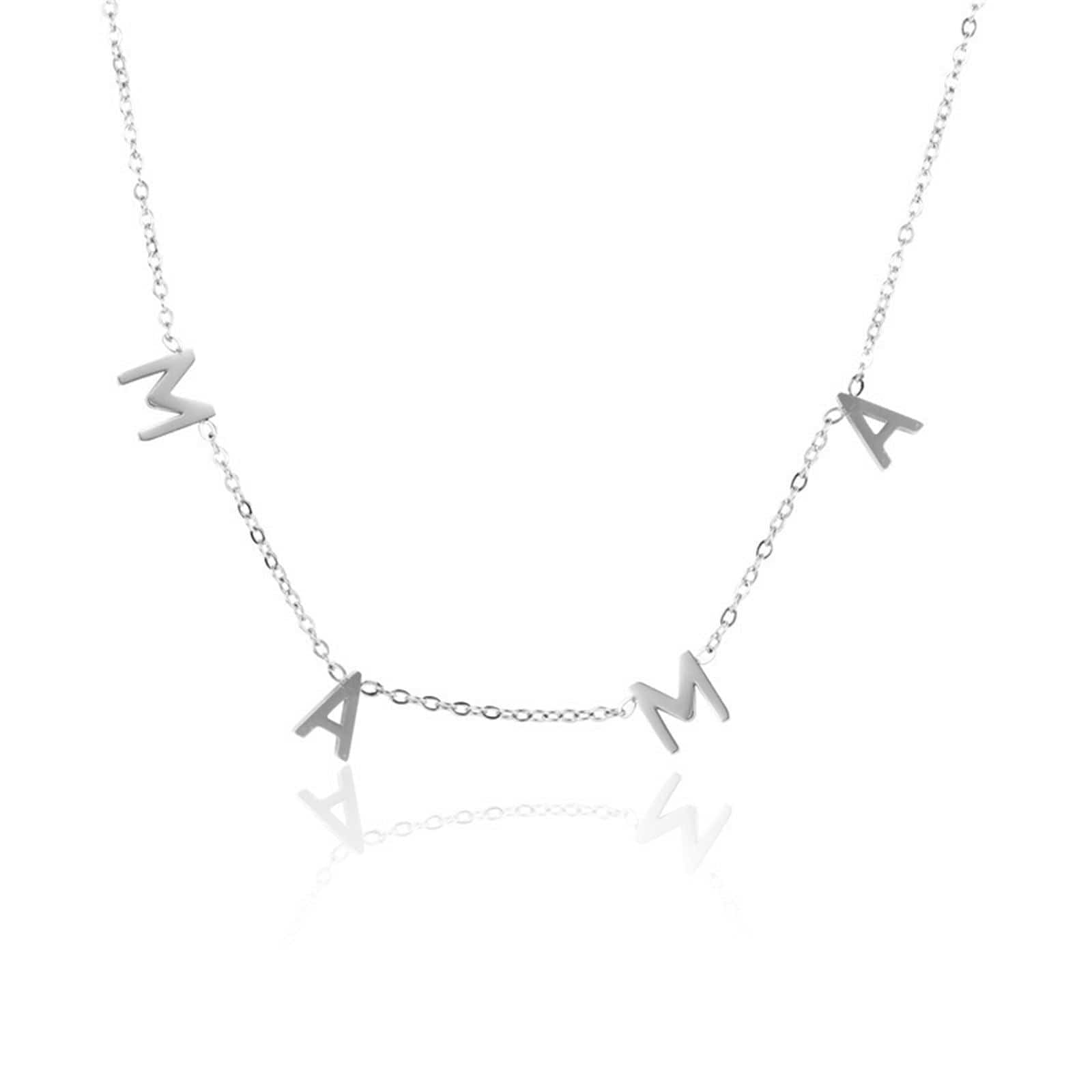 The Smiley Face Boutique Silver 💛 MAMA Letter Necklace